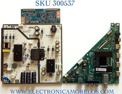 KIT DE TARJETAS PARA TV TOSHIBA / MAIN CN2T10000004ID / TD.T950.61 / K430WDRC-UD300 / T-CON / 5543T01C25 / 43T01-C0B / FUENTE 1T92000006I / PW.80W2.651 / CN-1T92000006I-DWALM / K430WDRC-UD300 / PANEL K430WDRB / DISPLAY T430HVN01.2 / MODELO 43LF421U19